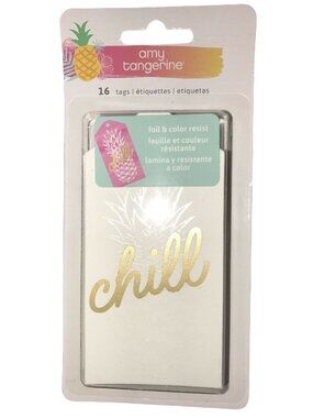 Amy Tangerine x American Crafts Gift Tags 16 Foil Color Resist Scrapbook